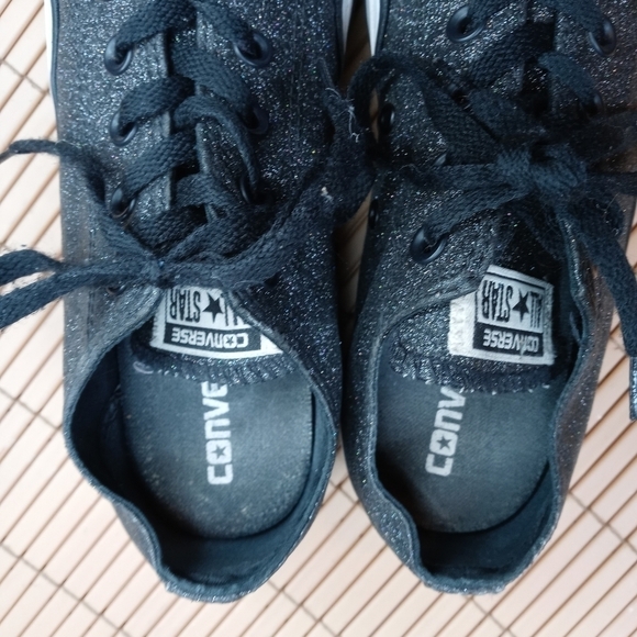 Converse All Stars black leather high tops fashion sneakers. Men's 7. Wo… - Picture 9 of 12